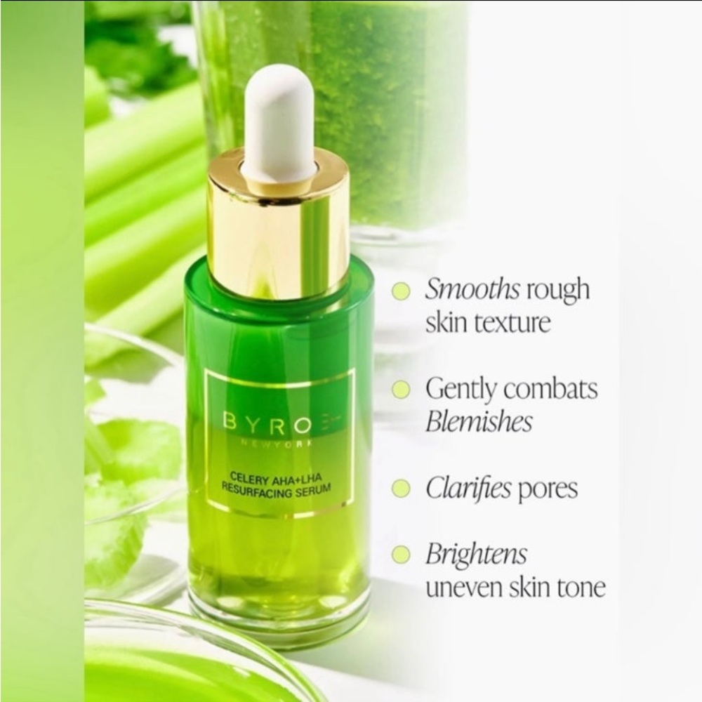 Byroe Celery AHA + LHA Resurfacing Serum • FS NIB Saks 5th Ave New - Picture 5 of 12